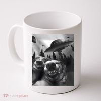 Funny Dogs Selfie With UFOs Coffee Mug thumb 0