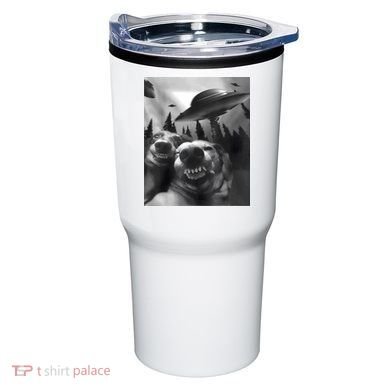 Funny Dogs Selfie With UFOs Tumbler