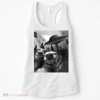 Funny Dogs Selfie With UFOs Women's Tank Top thumb 0