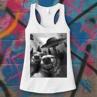 Funny Dogs Selfie With UFOs Women's Tank Top thumb 3