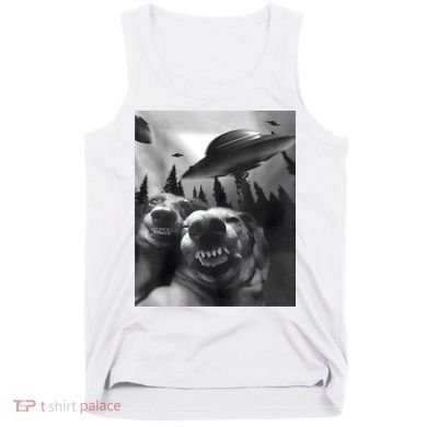 Funny Dogs Selfie With UFOs Tank Top