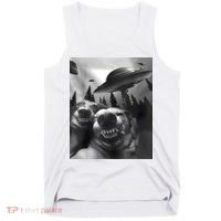 Funny Dogs Selfie With UFOs Tank Top thumb 0