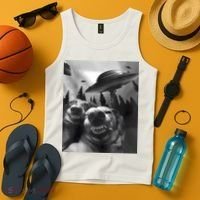 Funny Dogs Selfie With UFOs Tank Top thumb 4