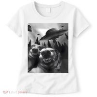 Funny Dogs Selfie With UFOs Women's T-Shirt thumb 0