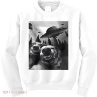 Funny Dogs Selfie With UFOs Kids Sweatshirt thumb 0