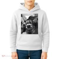Funny Dogs Selfie With UFOs Kids Hoodie thumb 4