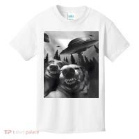 Funny Dogs Selfie With UFOs Kids T-Shirt thumb 0