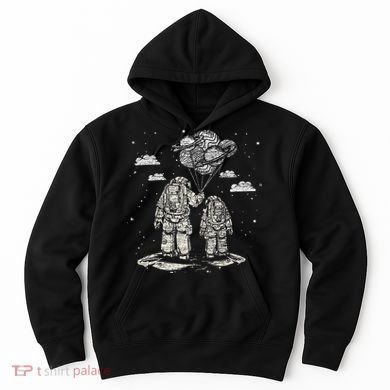 Fathers Day Space Science Astronomy Lover Dad Son Astronaut Hoodie