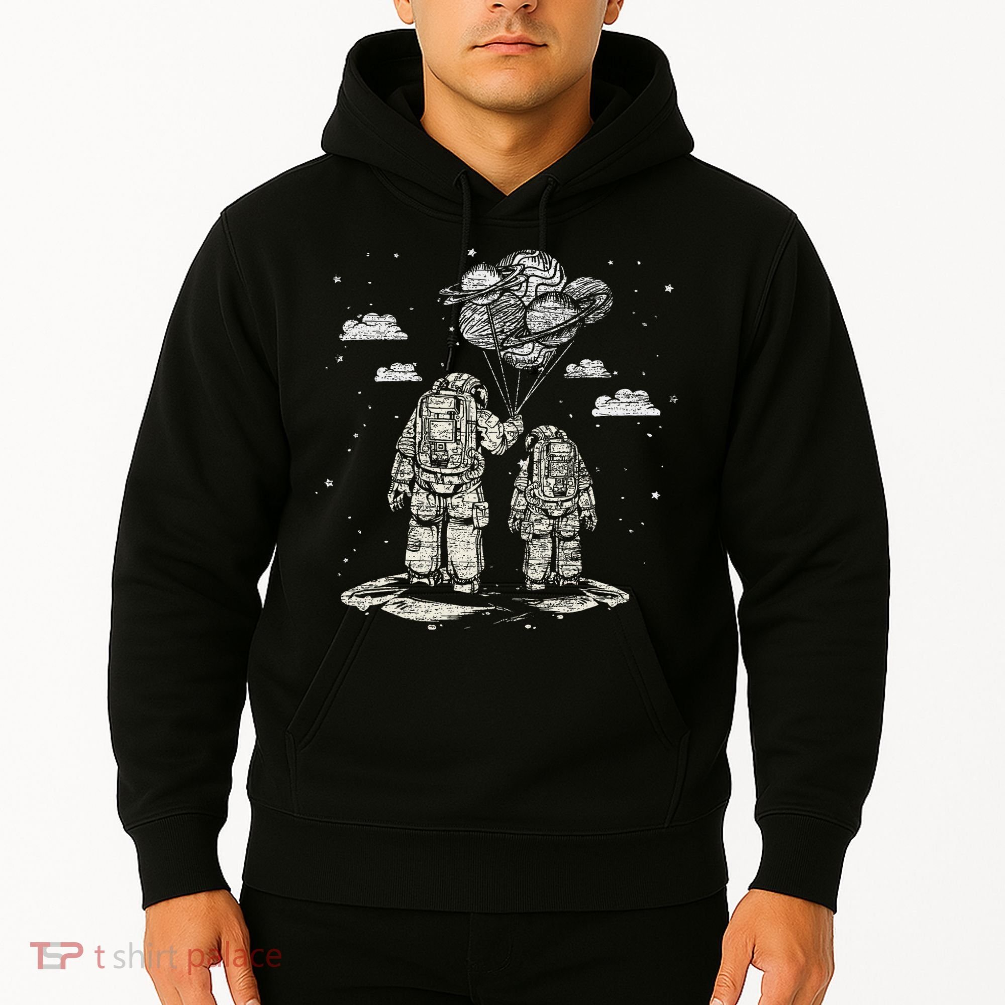 Fathers Day Space Science Astronomy Lover Dad Son Astronaut Hoodie