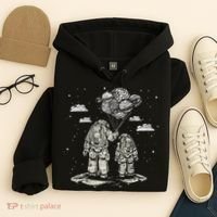 Fathers Day Space Science Astronomy Lover Dad Son Astronaut Hoodie thumb 4