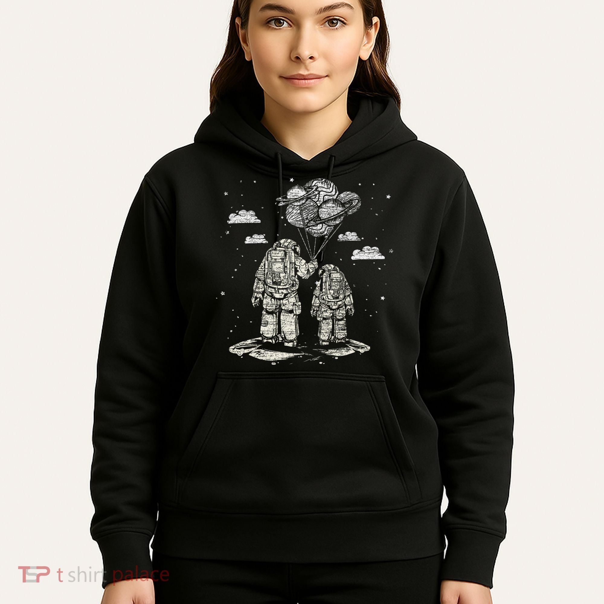 Fathers Day Space Science Astronomy Lover Dad Son Astronaut Hoodie