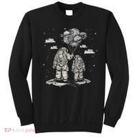 Fathers Day Space Science Astronomy Lover Dad Son Astronaut Sweatshirt thumb 0