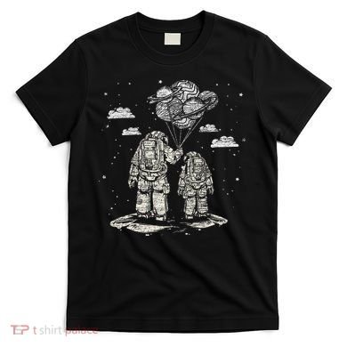 Fathers Day Space Science Astronomy Lover Dad Son Astronaut T-Shirt