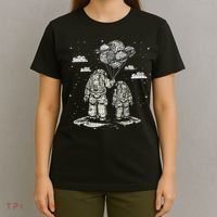 Fathers Day Space Science Astronomy Lover Dad Son Astronaut T-Shirt thumb 4