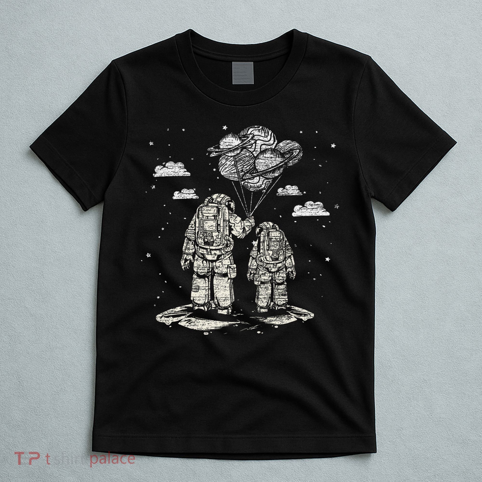 Fathers Day Space Science Astronomy Lover Dad Son Astronaut T-Shirt