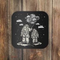 Fathers Day Space Science Astronomy Lover Dad Son Astronaut Coaster thumb 0