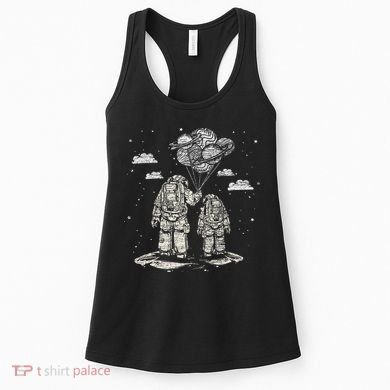 Fathers Day Space Science Astronomy Lover Dad Son Astronaut Women's Tank Top