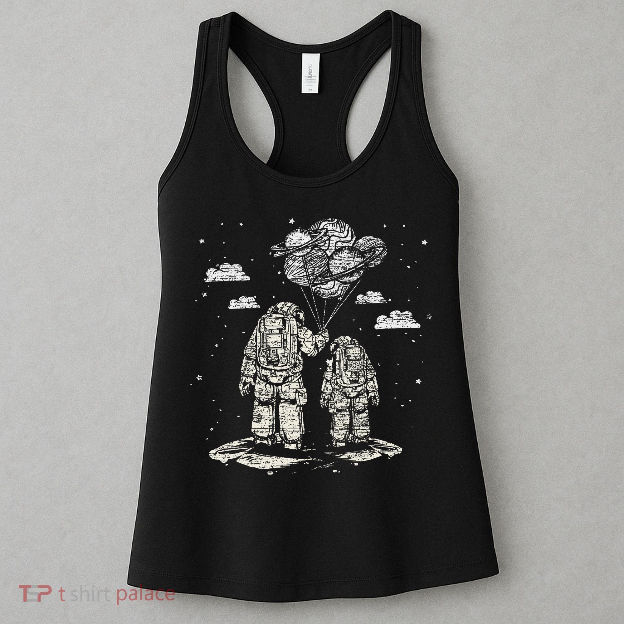 Fathers Day Space Science Astronomy Lover Dad Son Astronaut Women's Tank Top