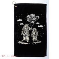 Fathers Day Space Science Astronomy Lover Dad Son Astronaut Golf Towel thumb 0