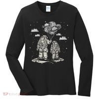 Fathers Day Space Science Astronomy Lover Dad Son Astronaut Women's Long Sleeve Shirt thumb 0
