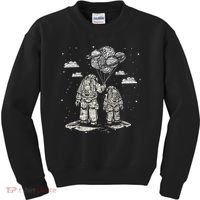 Fathers Day Space Science Astronomy Lover Dad Son Astronaut Kids Sweatshirt thumb 0