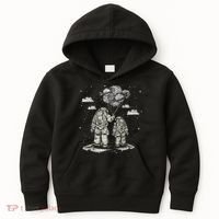 Fathers Day Space Science Astronomy Lover Dad Son Astronaut Kids Hoodie thumb 0