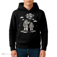 Fathers Day Space Science Astronomy Lover Dad Son Astronaut Kids Hoodie thumb 4