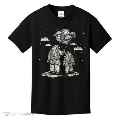 Fathers Day Space Science Astronomy Lover Dad Son Astronaut Kids T-Shirt