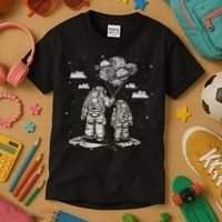 Fathers Day Space Science Astronomy Lover Dad Son Astronaut Kids T-Shirt thumb 3