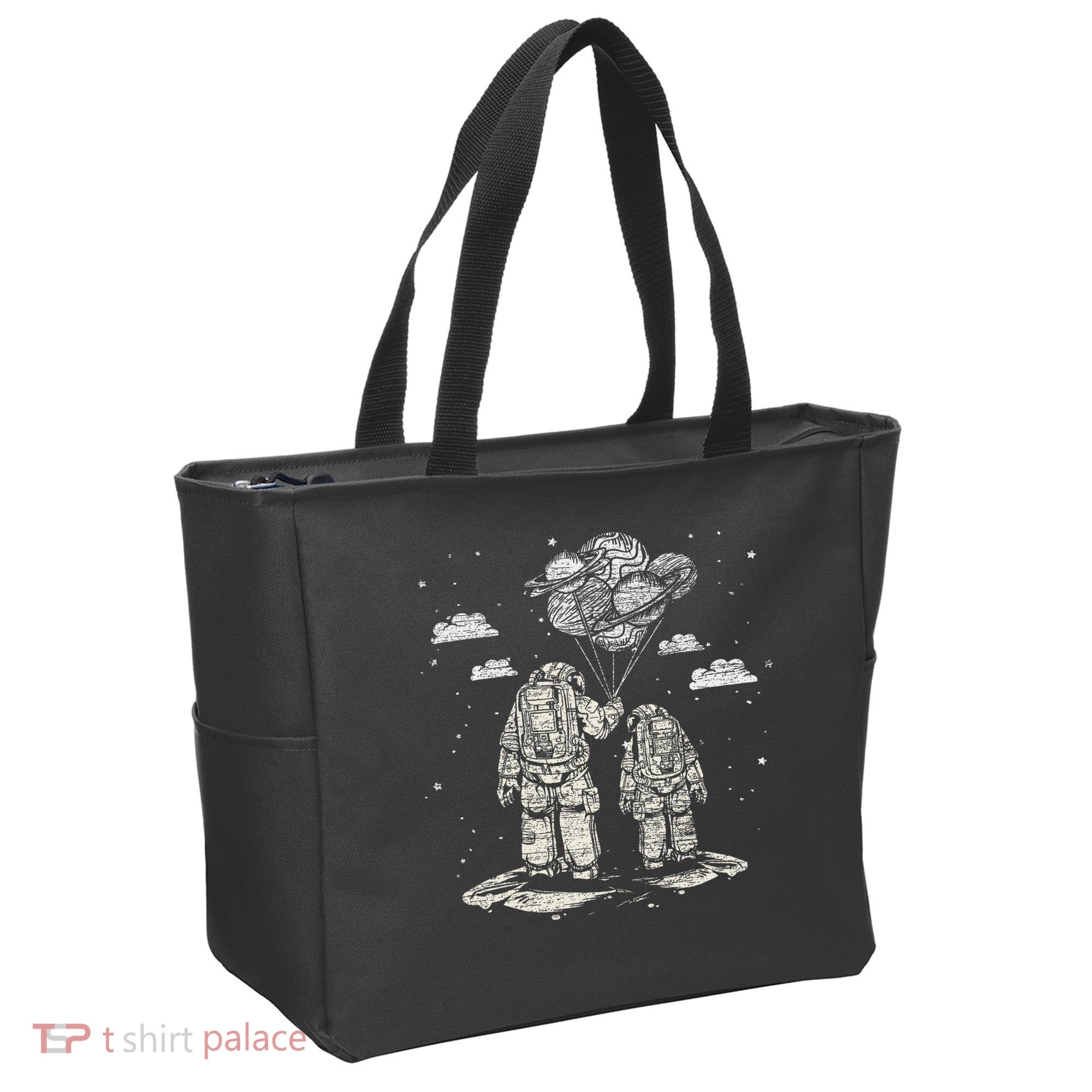 Fathers Day Space Science Astronomy Lover Dad Son Astronaut Tote Bag