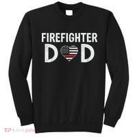 Firefighter Dad Support The Thin Red Line USA Flag Sweatshirt thumb 0