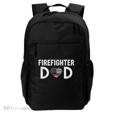 Firefighter Dad Support The Thin Red Line USA Flag Backpack