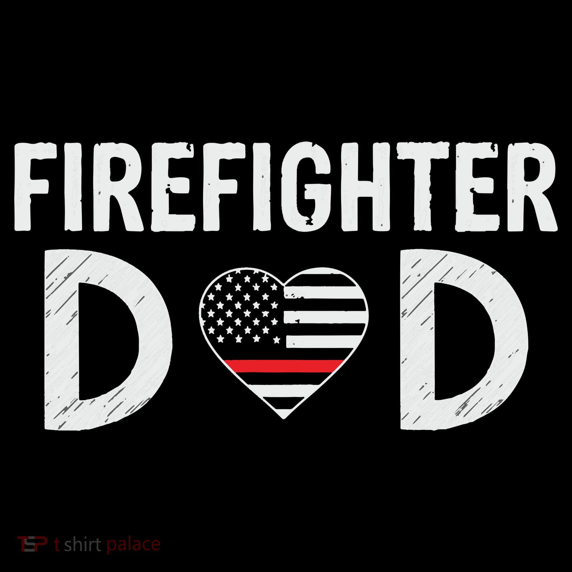 Firefighter Dad Support The Thin Red Line USA Flag Bucket Hat