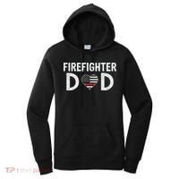 Firefighter Dad Support The Thin Red Line USA Flag Women's Hoodie thumb 0
