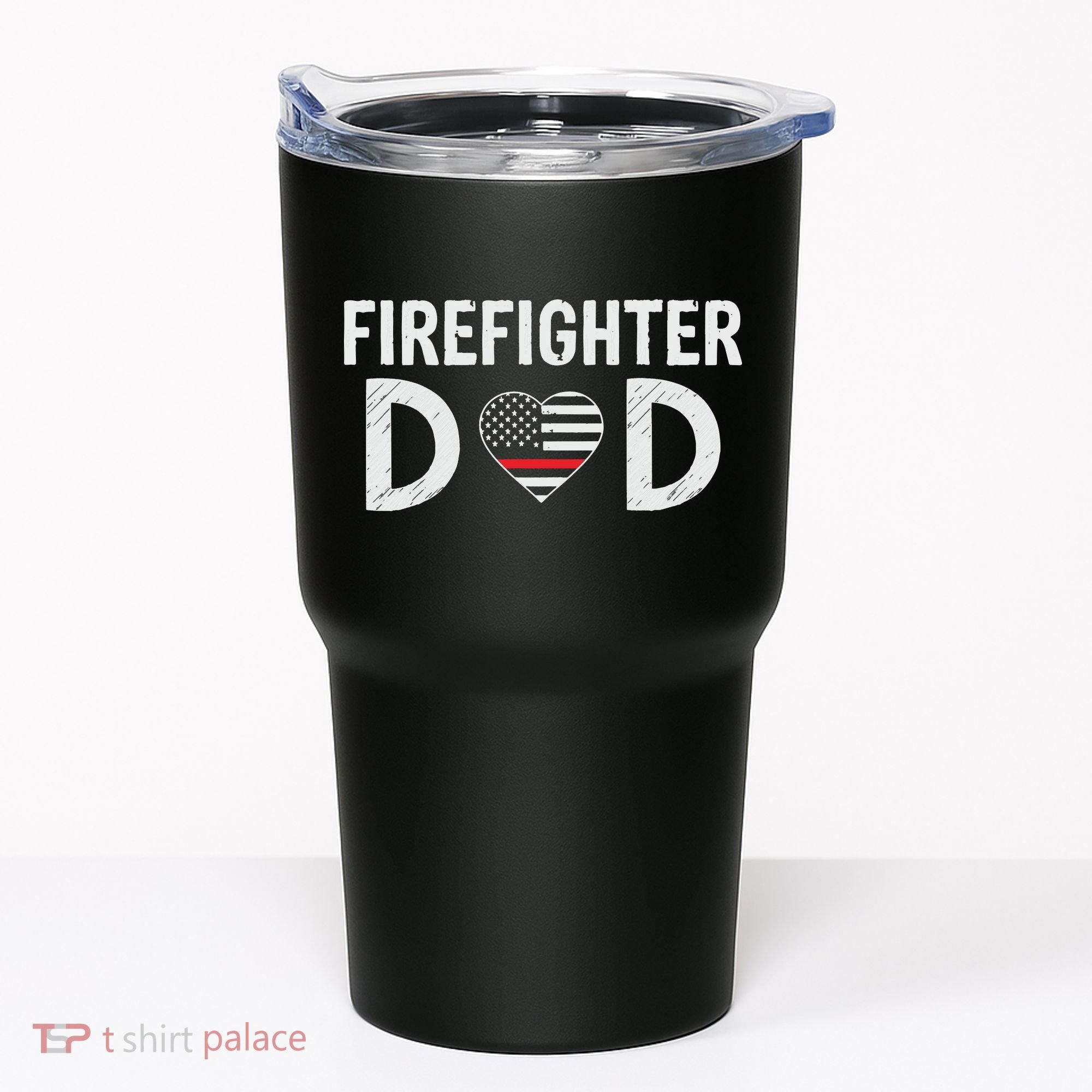 Firefighter Dad Support The Thin Red Line USA Flag Tumbler