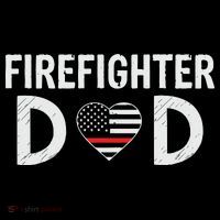 Firefighter Dad Support The Thin Red Line USA Flag Kids Long Sleeve Shirt thumb 2