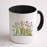 Freedom Democracy  Truth 8647 Retro Book Flower Gift Coffee Mug thumb 1