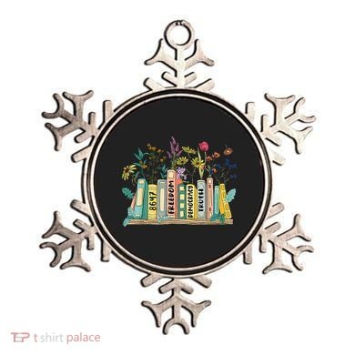 Freedom Democracy  Truth 8647 Retro Book Flower Gift Ornament