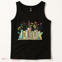 Freedom Democracy  Truth 8647 Retro Book Flower Gift Tank Top thumb 2