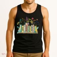 Freedom Democracy  Truth 8647 Retro Book Flower Gift Tank Top thumb 3