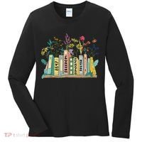 Freedom Democracy  Truth 8647 Retro Book Flower Gift Women's Long Sleeve Shirt thumb 0