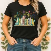 Freedom Democracy  Truth 8647 Retro Book Flower Gift Women's T-Shirt thumb 2