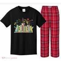Freedom Democracy  Truth 8647 Retro Book Flower Gift Kids Plaid Pajama Set thumb 0