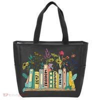 Freedom Democracy  Truth 8647 Retro Book Flower Gift Tote Bag thumb 0