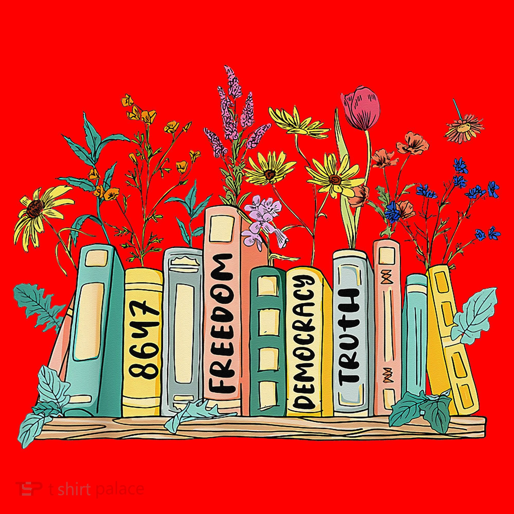 Freedom Democracy  Truth 8647 Retro Book Flower Gift Santa Hat