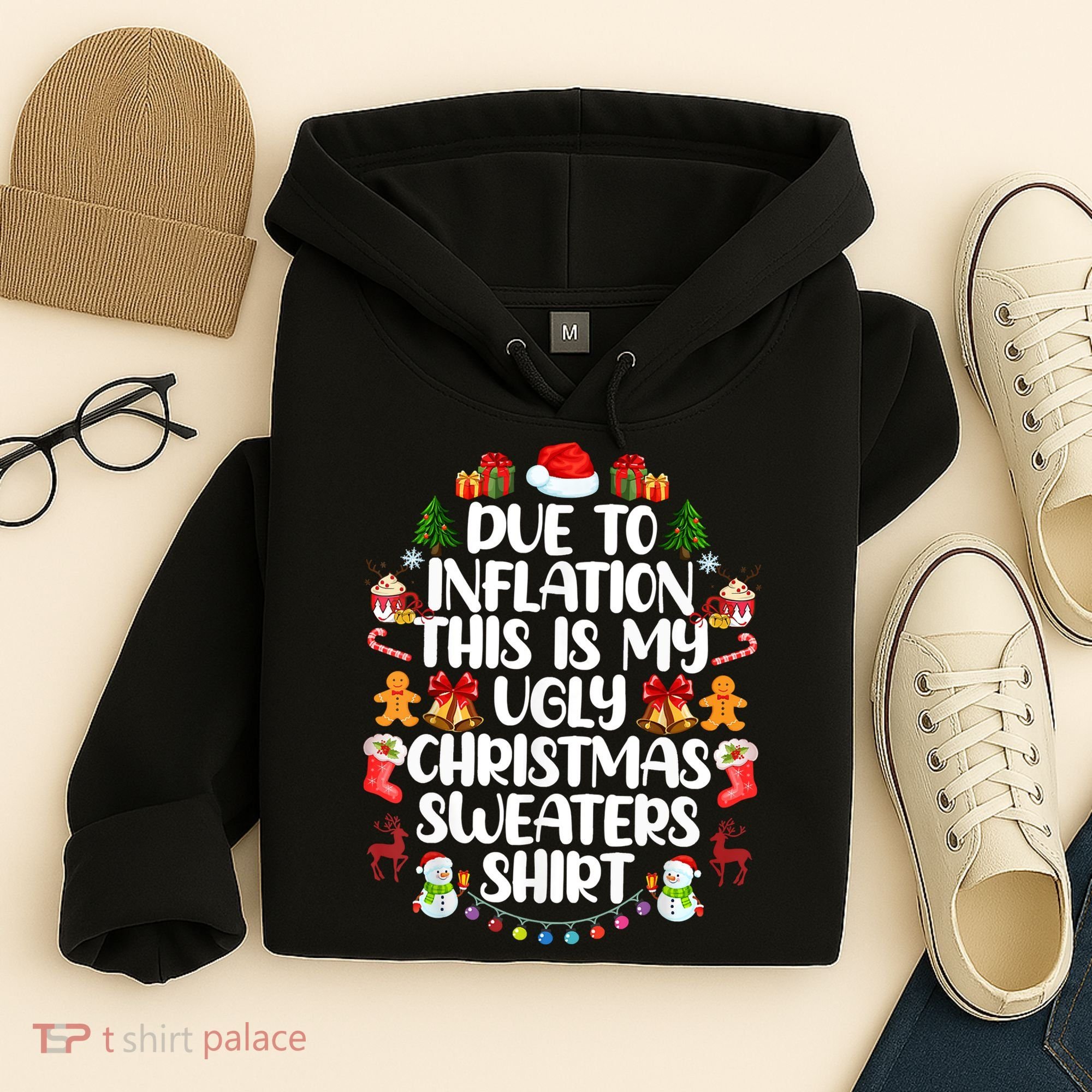 Funny Due To Inflation Ugly Christmas Sweaters Hoodie