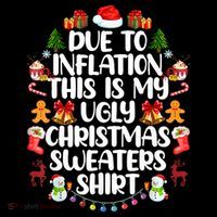 Funny Due To Inflation Ugly Christmas Sweaters Coffee Mug thumb 5