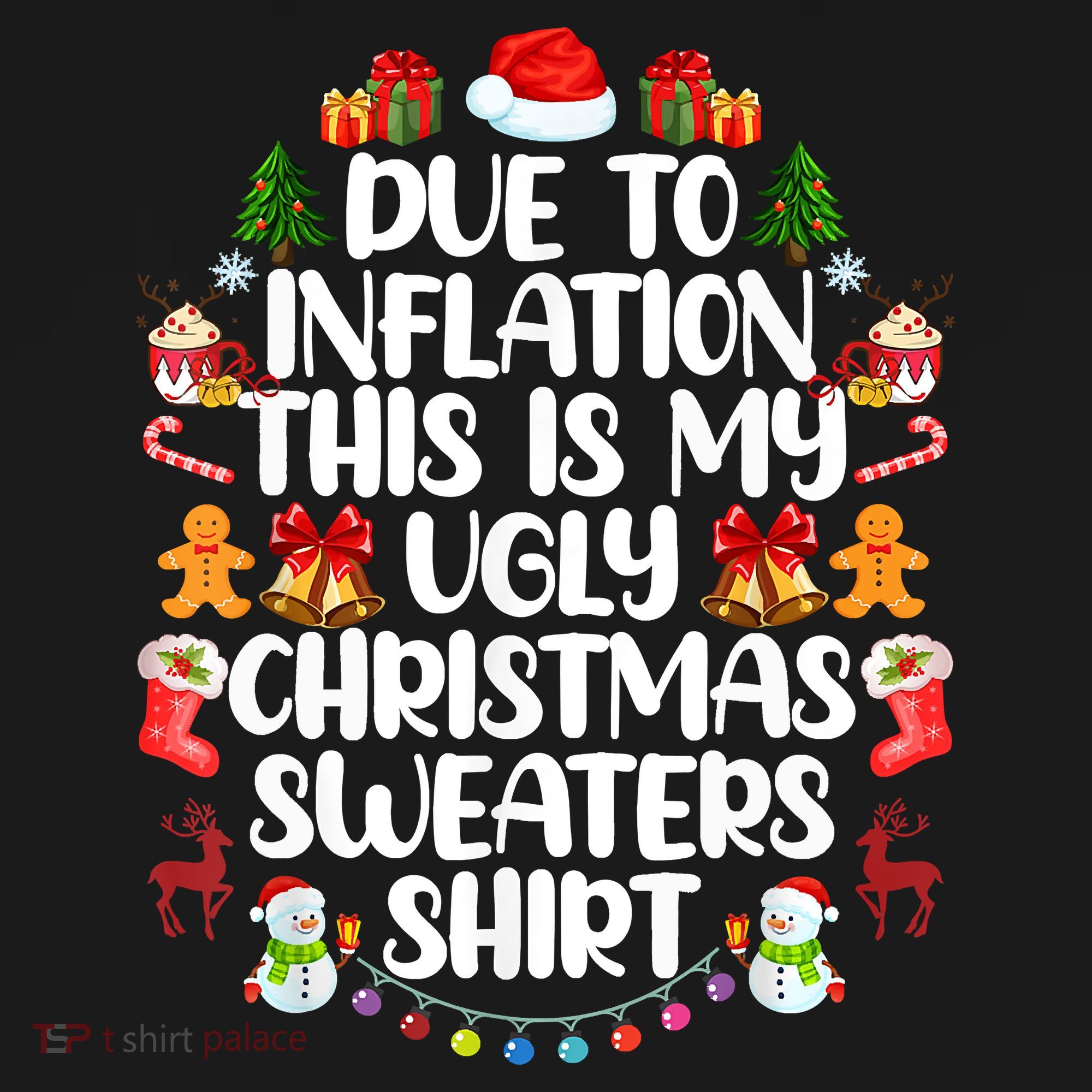 Funny Due To Inflation Ugly Christmas Sweaters Women's Hoodie