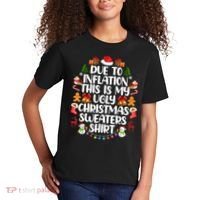 Funny Due To Inflation Ugly Christmas Sweaters Kids T-Shirt thumb 2