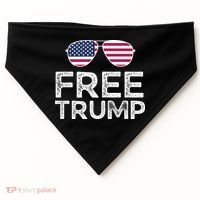 Free Donald Trump Republican Support USA-Made Doggie Bandana thumb 0